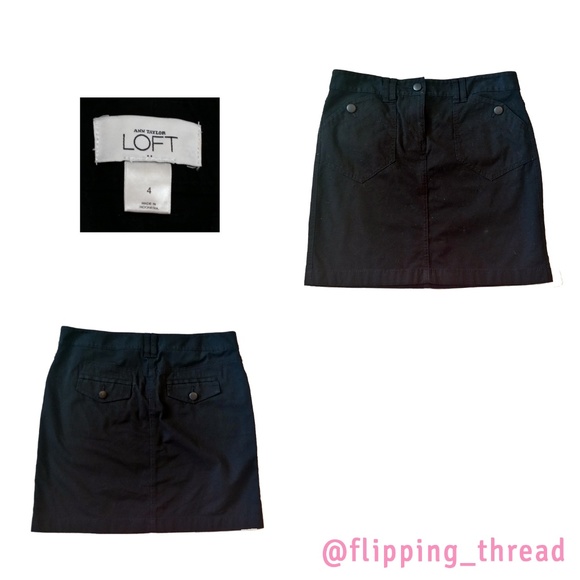 Ann Taylor LOFT Black Skirt - Size 4 - Picture 4 of 5